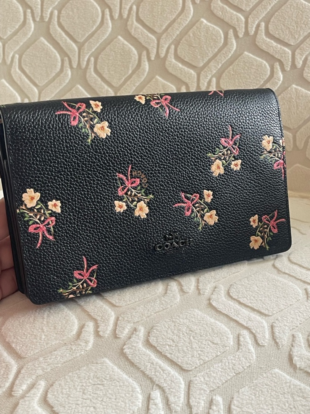 Coach Black Floral Crossbody Bag - Picture 2 of 7